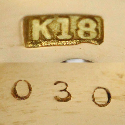 K18YG イエローゴールド 印台 リング・指輪 ダイヤモンド0.30ct 22号 23.8g メンズ【中古】【美品】