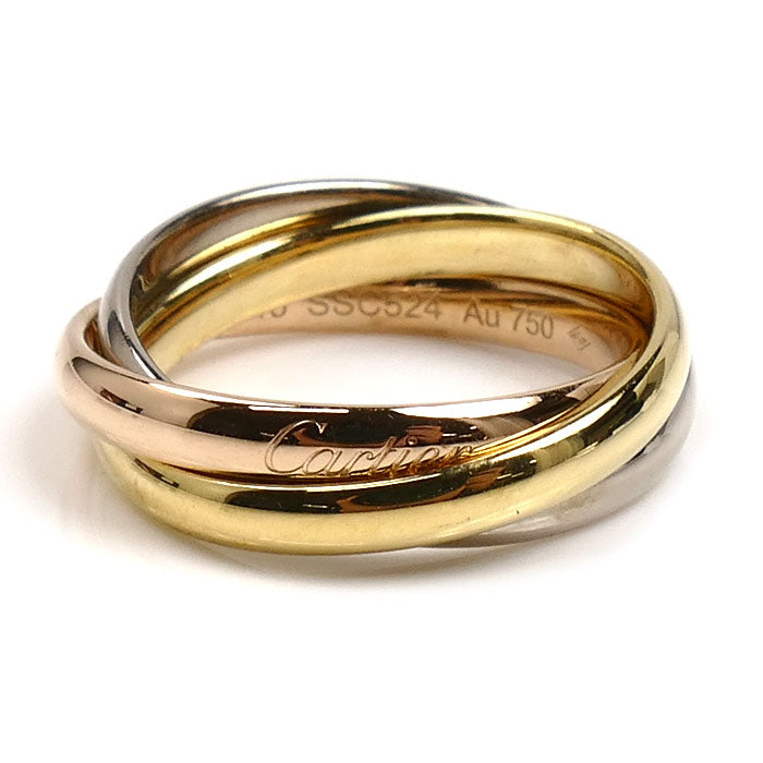 CARTIER カルティエ K18YG/PG/WG トリニティ リング・指輪 B4235146 6号 46 5.3g レディース【中古】【美品】