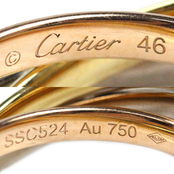 CARTIER カルティエ K18YG/PG/WG トリニティ リング・指輪 B4235146 6号 46 5.3g レディース【中古】【美品】