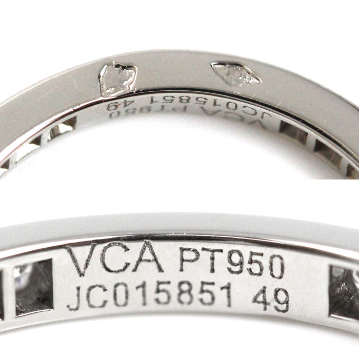 Van Cleef & Arpels ヴァンクリーフ＆アーペル Pt950プラチナ ロマンス エタニティ リング・指輪 VCARPJMJ00 ダイヤモンド 9号 49 2.2g レディース【中古】【美品】