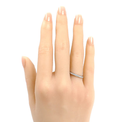 Van Cleef & Arpels ヴァンクリーフ＆アーペル Pt950プラチナ ロマンス エタニティ リング・指輪 VCARPJMJ00 ダイヤモンド 9号 49 2.2g レディース【中古】【美品】