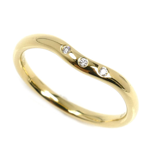 TIFFANY&Co. ティファニー K18YG イエローゴールド カーブド バンド 3PD リング・指輪 60016628 ダイヤモンド 13号 2.7g レディース【中古】【美品】