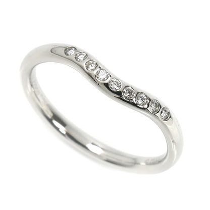TIFFANY&Co. ティファニー Pt950プラチナ カーブド バンド リング・指輪 ダイヤモンド 10.5号 3.3g レディース【中古】【美品】