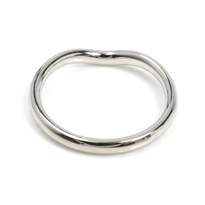 TIFFANY&Co. ティファニー Pt950プラチナ カーブド バンド リング・指輪 ダイヤモンド 10.5号 3.3g レディース【中古】【美品】
