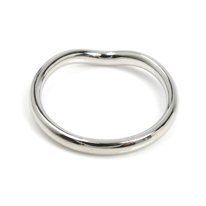 TIFFANY&Co. ティファニー Pt950プラチナ カーブド バンド リング・指輪 ダイヤモンド 10.5号 3.3g レディース【中古】【美品】