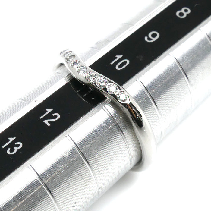 TIFFANY&Co. ティファニー Pt950プラチナ カーブド バンド リング・指輪 ダイヤモンド 10.5号 3.3g レディース【中古】【美品】