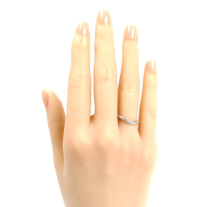 TIFFANY&Co. ティファニー Pt950プラチナ カーブド バンド リング・指輪 ダイヤモンド 10.5号 3.3g レディース【中古】【美品】
