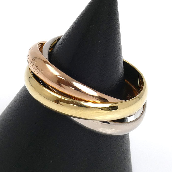 CARTIER カルティエ K18PG ピンクゴールド K18YG イエローゴールド K18WG トリニティ クラシック リング・指輪 B4234254 13.5号 54 7.8g レディース【中古】【美品】