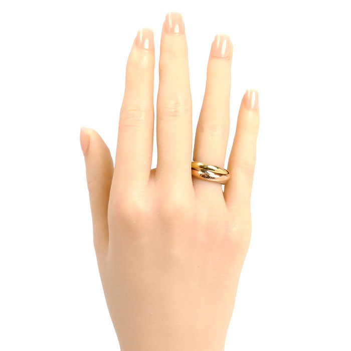CARTIER カルティエ K18PG ピンクゴールド K18YG イエローゴールド K18WG トリニティ クラシック リング・指輪 B4234254 13.5号 54 7.8g レディース【中古】【美品】