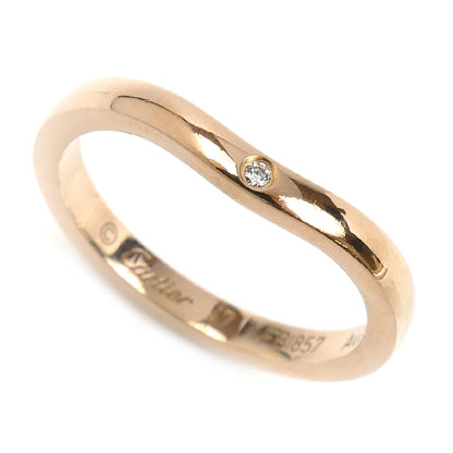 CARTIER カルティエ K18PG ピンクゴールド バレリーナ ウェディング リング・指輪 B4098647 ダイヤモンド 7号 47 2.4g レディース【中古】