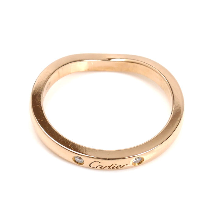 CARTIER カルティエ K18PG ピンクゴールド バレリーナ ウェディング リング・指輪 B4098647 ダイヤモンド 7号 47 2.4g レディース【中古】