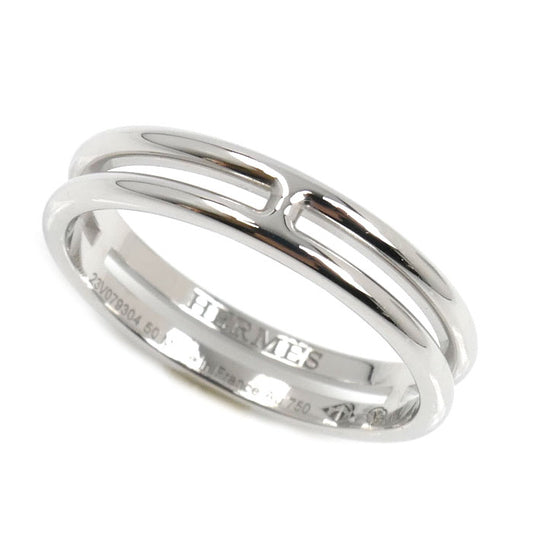 HERMES エルメス K18WG ホワイトゴールド アリアンヌ リング・指輪 H119834B 00050 10号 50 2.9g レディース【中古】【美品】