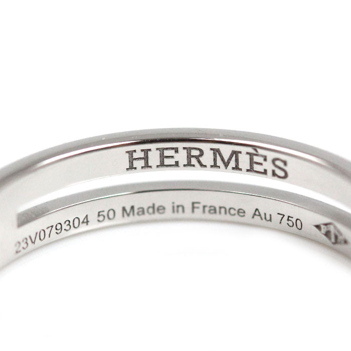 HERMES エルメス K18WG ホワイトゴールド アリアンヌ リング・指輪 H119834B 00050 10号 50 2.9g レディース【中古】【美品】