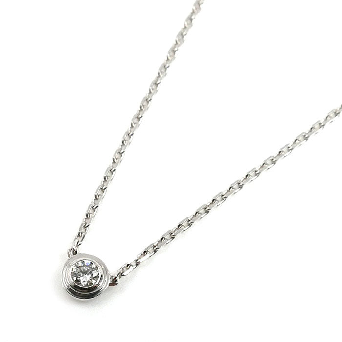 CARTIER カルティエ K18WG ホワイトゴールド ダムール XS ネックレス B7224515 ダイヤモンド 2.3g 38/41cm レディース【中古】【美品】