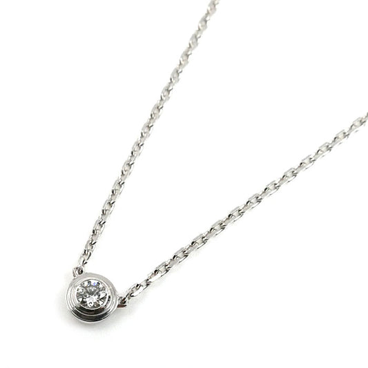 CARTIER カルティエ K18WG ホワイトゴールド ダムール XS ネックレス B7224515 ダイヤモンド 2.3g 38/41cm レディース【中古】【美品】