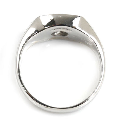 Pt900プラチナ 印台 リング・指輪 ダイヤモンド0.40ct 20.5号 19.6g メンズ【中古】【美品】
