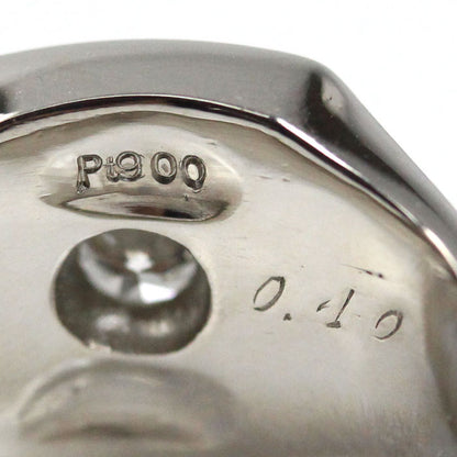 Pt900プラチナ 印台 リング・指輪 ダイヤモンド0.40ct 20.5号 19.6g メンズ【中古】【美品】