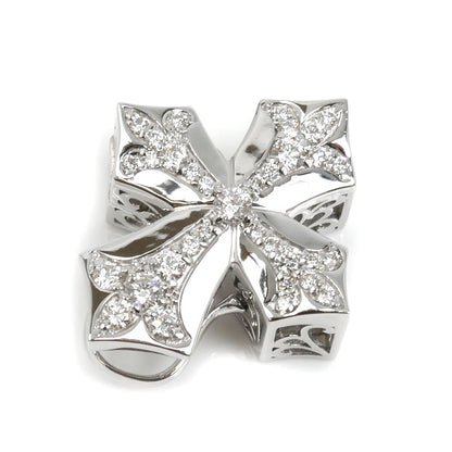 ゆきざき K18WG ホワイトゴールド ダブルトップ ペンダントトップ W50121.12.9.5 ダイヤモンド0.56ct 6g ユニセックス【中古】【美品】