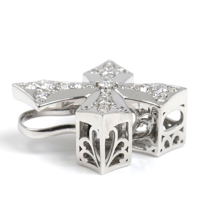 ゆきざき K18WG ホワイトゴールド ダブルトップ ペンダントトップ W50121.12.9.5 ダイヤモンド0.56ct 6g ユニセックス【中古】【美品】