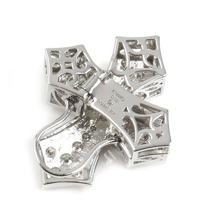 ゆきざき K18WG ホワイトゴールド ダブルトップ ペンダントトップ W50121.12.9.5 ダイヤモンド0.56ct 6g ユニセックス【中古】【美品】