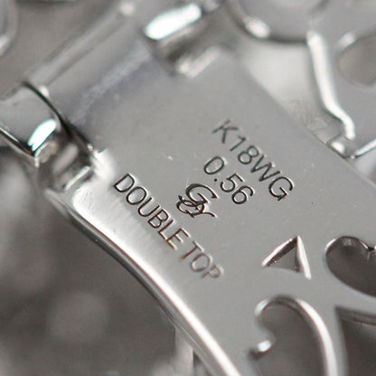 ゆきざき K18WG ホワイトゴールド ダブルトップ ペンダントトップ W50121.12.9.5 ダイヤモンド0.56ct 6g ユニセックス【中古】【美品】