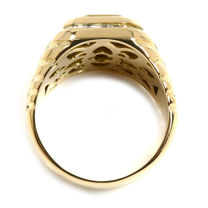 K18YG イエローゴールド リング・指輪 ダイヤモンド0.51ct 24号 16.9g メンズ【中古】【美品】