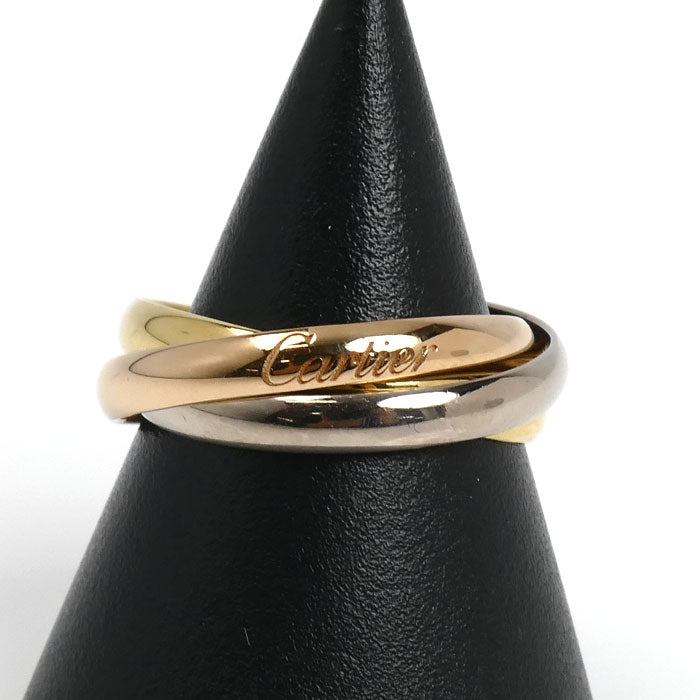 CARTIER カルティエ K18PG ピンクゴールド K18YG イエローゴールド K18WG トリニティ リング・指輪 13号 53 4.9g レディース【中古】【美品】