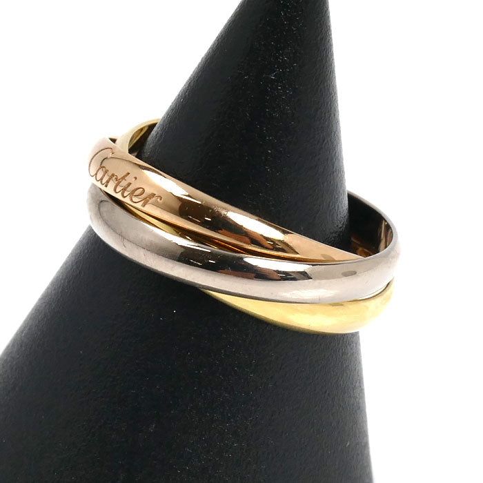 CARTIER カルティエ K18PG ピンクゴールド K18YG イエローゴールド K18WG トリニティ リング・指輪 13号 53 4.9g レディース【中古】【美品】