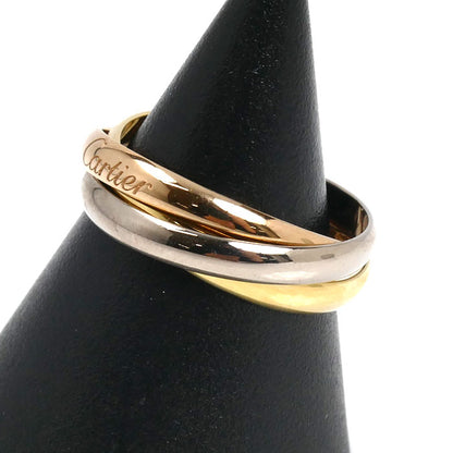 CARTIER カルティエ K18PG ピンクゴールド K18YG イエローゴールド K18WG トリニティ リング・指輪 13号 53 4.9g レディース【中古】【美品】