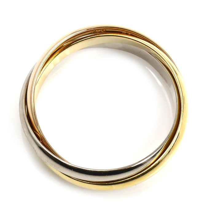 CARTIER カルティエ K18PG ピンクゴールド K18YG イエローゴールド K18WG トリニティ リング・指輪 13号 53 4.9g レディース【中古】【美品】