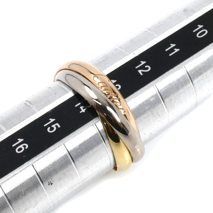 CARTIER カルティエ K18PG ピンクゴールド K18YG イエローゴールド K18WG トリニティ リング・指輪 13号 53 4.9g レディース【中古】【美品】