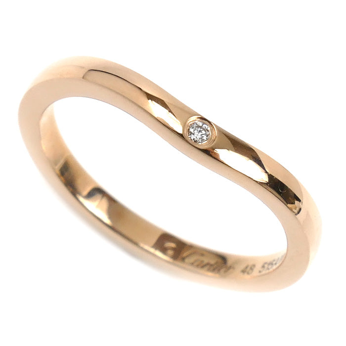 CARTIER カルティエ K18PG ピンクゴールド バレリーナ ウェディング 3Pダイヤ リング・指輪 B4098648 ダイヤモンド 8号 48 2.2g レディース【中古】【美品】