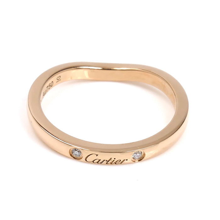 CARTIER カルティエ K18PG ピンクゴールド バレリーナ ウェディング 3Pダイヤ リング・指輪 B4098648 ダイヤモンド 8号 48 2.2g レディース【中古】【美品】