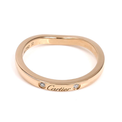 CARTIER カルティエ K18PG ピンクゴールド バレリーナ ウェディング 3Pダイヤ リング・指輪 B4098648 ダイヤモンド 8号 48 2.2g レディース【中古】【美品】