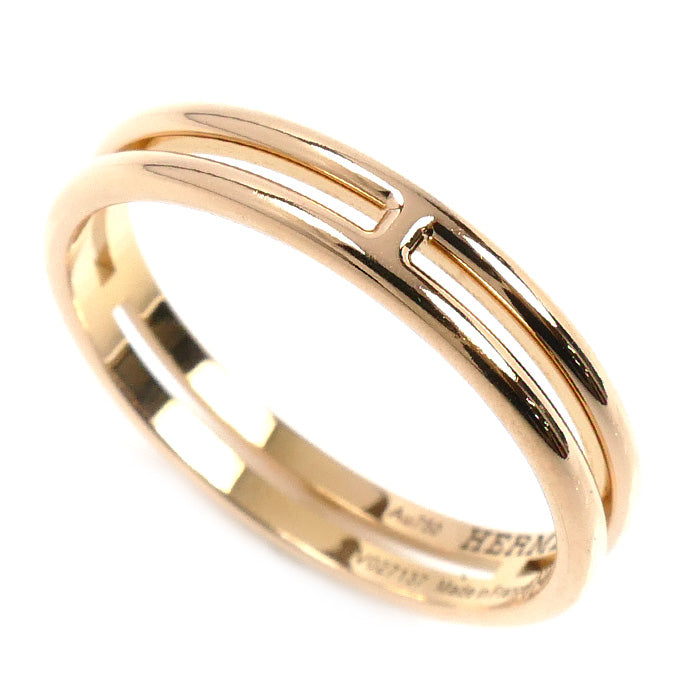 HERMES エルメス K18PG ピンクゴールド アリアンヌ リング・指輪 H119836B 00057 16.5号 57 3.2g レディース【中古】【美品】