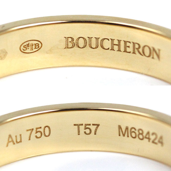 Boucheron ブシュロン K18YG イエローゴールド キャトル ラディアント ハーフ リング・指輪 JAL00251 16.5号 57 4.5g レディース【中古】【美品】