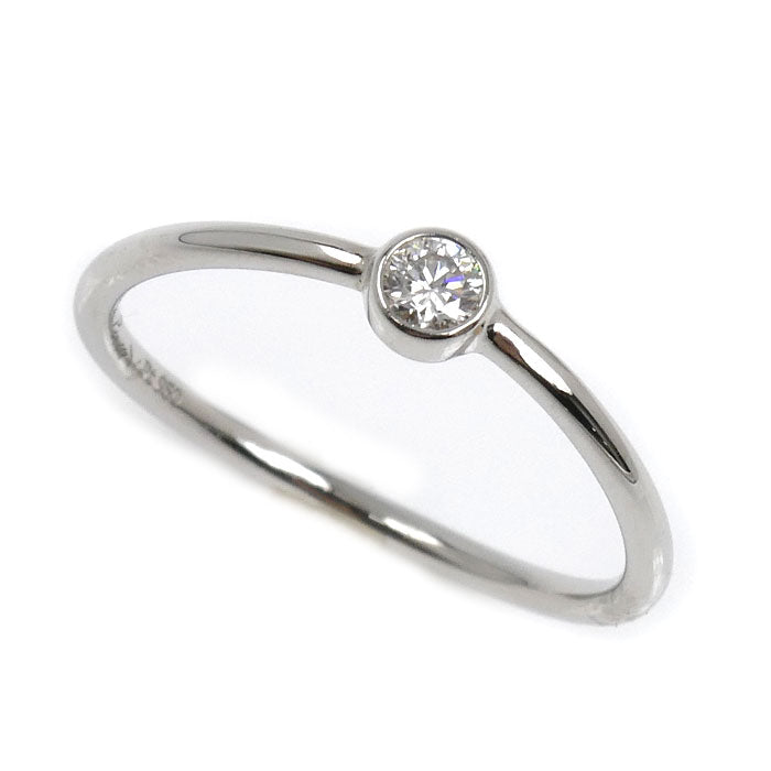 TIFFANY&Co. ティファニー Pt950プラチナ ウェディング シングルロウ リング・指輪 ダイヤモンド 6.5号 1.4g レディース【中古】【美品】