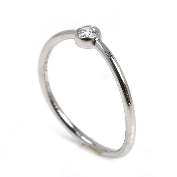 TIFFANY&Co. ティファニー Pt950プラチナ ウェディング シングルロウ リング・指輪 ダイヤモンド 6.5号 1.4g レディース【中古】【美品】