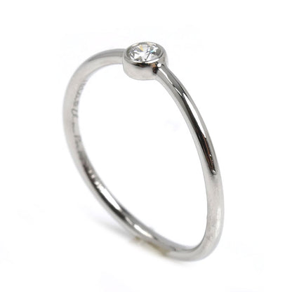 TIFFANY&Co. ティファニー Pt950プラチナ ウェディング シングルロウ リング・指輪 ダイヤモンド 6.5号 1.4g レディース【中古】【美品】