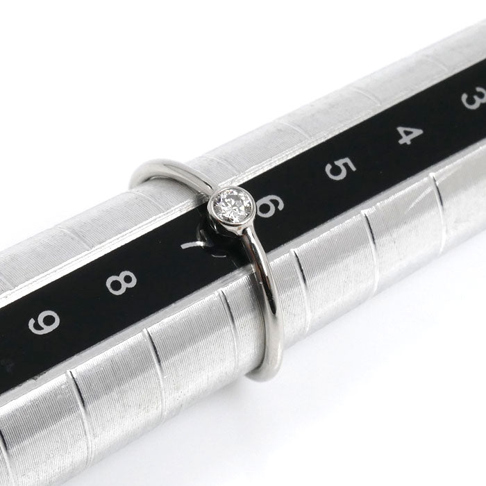 TIFFANY&Co. ティファニー Pt950プラチナ ウェディング シングルロウ リング・指輪 ダイヤモンド 6.5号 1.4g レディース【中古】【美品】