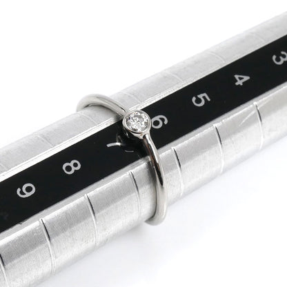 TIFFANY&Co. ティファニー Pt950プラチナ ウェディング シングルロウ リング・指輪 ダイヤモンド 6.5号 1.4g レディース【中古】【美品】
