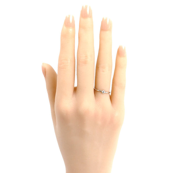 TIFFANY&Co. ティファニー Pt950プラチナ ウェディング シングルロウ リング・指輪 ダイヤモンド 6.5号 1.4g レディース【中古】【美品】