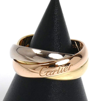 CARTIER カルティエ K18PG ピンクゴールド K18YG イエローゴールド K18WG トリニティ リング・指輪 6号 46 6.1g レディース【中古】【美品】