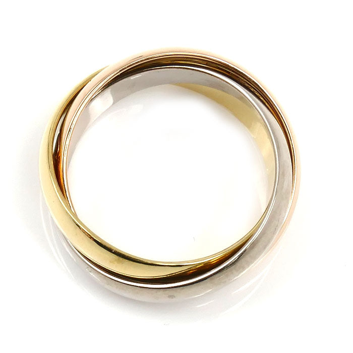 CARTIER カルティエ K18PG ピンクゴールド K18YG イエローゴールド K18WG トリニティ リング・指輪 6号 46 6.1g レディース【中古】【美品】