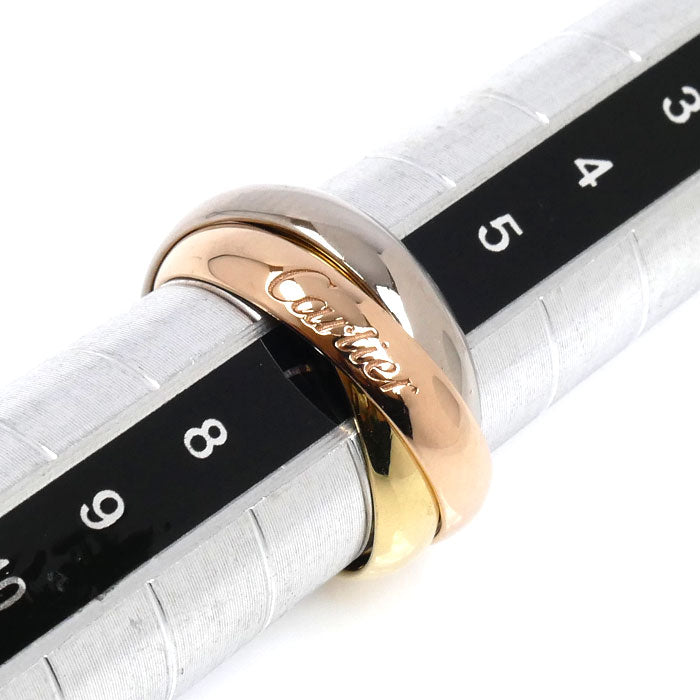 CARTIER カルティエ K18PG ピンクゴールド K18YG イエローゴールド K18WG トリニティ リング・指輪 6号 46 6.1g レディース【中古】【美品】