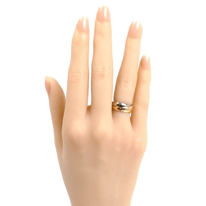 CARTIER カルティエ K18PG ピンクゴールド K18YG イエローゴールド K18WG トリニティ リング・指輪 6号 46 6.1g レディース【中古】【美品】