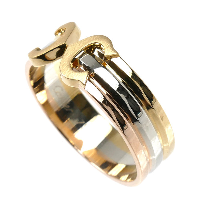 CARTIER カルティエ K18YG/WG/PG 2C リング・指輪 17号 57 4.6g レディース【中古】