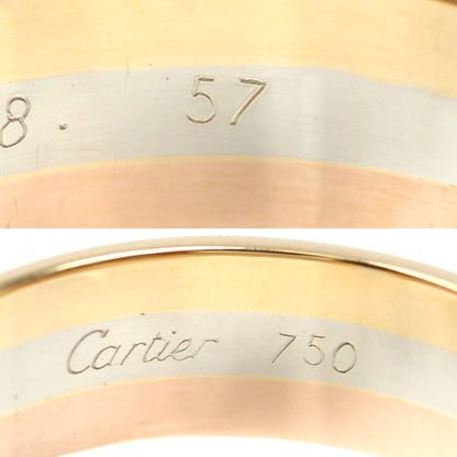 CARTIER カルティエ K18YG/WG/PG 2C リング・指輪 17号 57 4.6g レディース【中古】