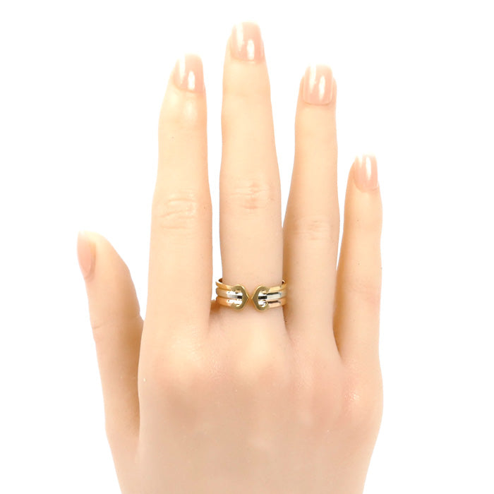 CARTIER カルティエ K18YG/WG/PG 2C リング・指輪 17号 57 4.6g レディース【中古】