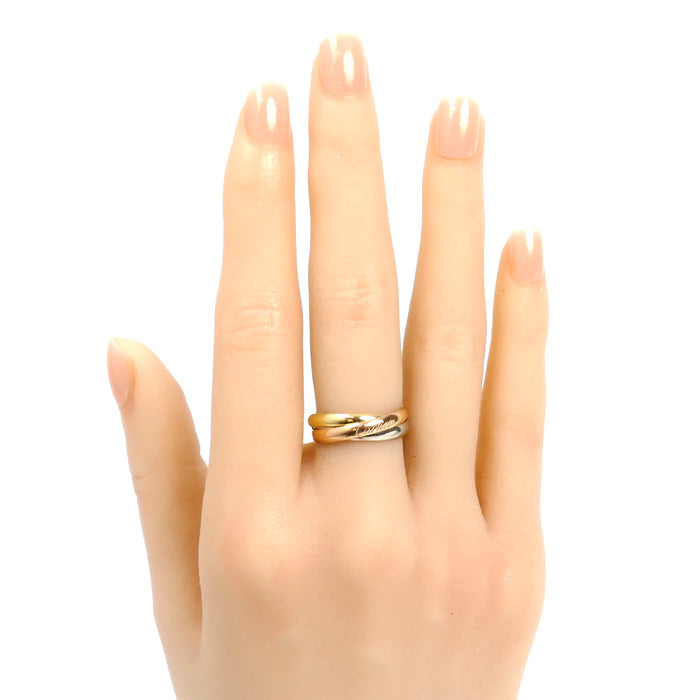 CARTIER カルティエ K18YG/PG/WG トリニティ リング・指輪 11号 51 4.8g レディース【中古】【美品】